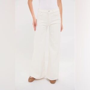 MOTHER The Twister Skimp High Rise Flare Jeans Size 28 In Cream Puffs